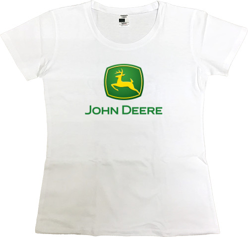 Футболка Преміум Жіноча - john deere logo - Mfest