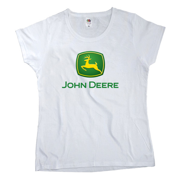 Футболка Классика Женская Fruit of the loom - john deere logo - Mfest