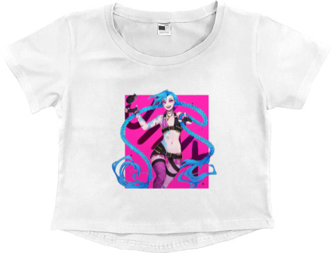 Women's Cropped Premium T-Shirt - jinx 5 - Mfest