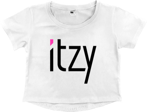 Women's Cropped Premium T-Shirt - itzy logo - Mfest