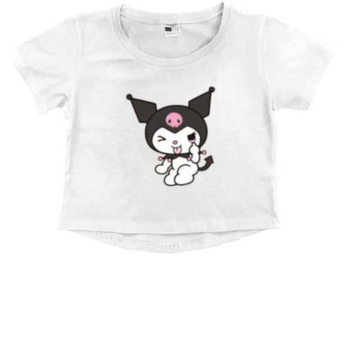 Kids' Premium Cropped T-Shirt - kuromi hello kitty - Mfest