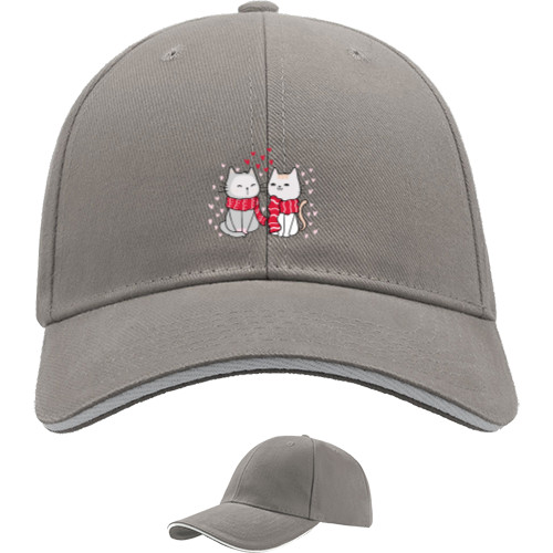 Sandwich Baseball Cap - Kittens In Love - Mfest