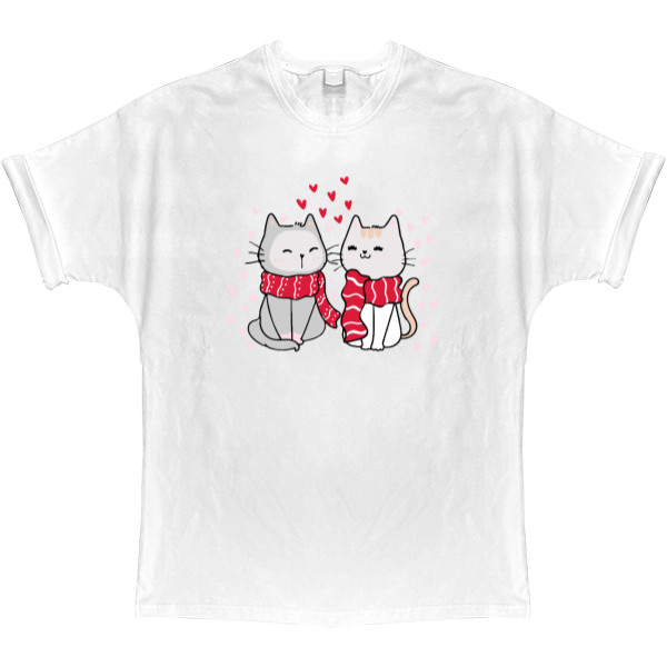 T-shirt Oversize - Kittens In Love - Mfest