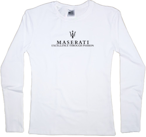 Футболка з Довгим Рукавом Жіноча - maserati logo - Mfest