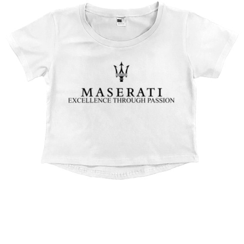 Kids' Premium Cropped T-Shirt - maserati logo - Mfest