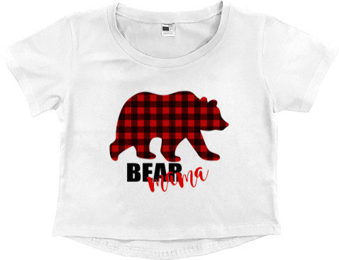 Women's Cropped Premium T-Shirt - mama bear - Mfest