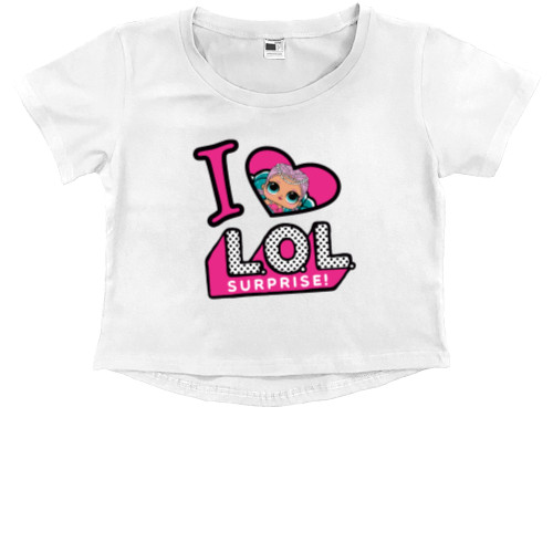 Kids' Premium Cropped T-Shirt - lol 4 - Mfest