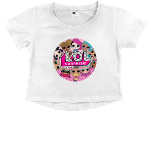 Kids' Premium Cropped T-Shirt - lol 3 - Mfest