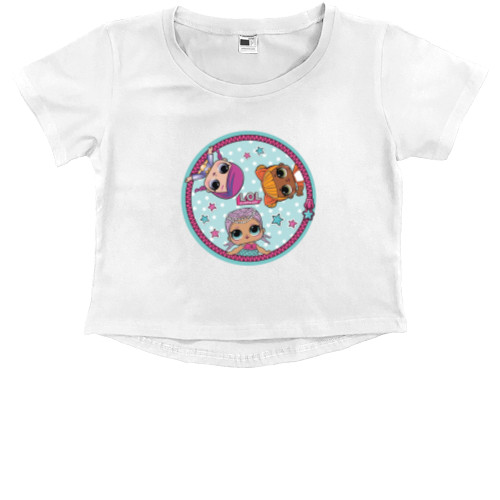 Kids' Premium Cropped T-Shirt - lol 2 - Mfest