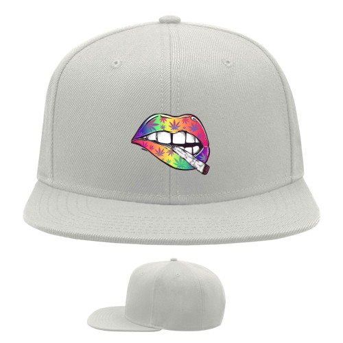 Snapback Baseball Cap - lips - Mfest