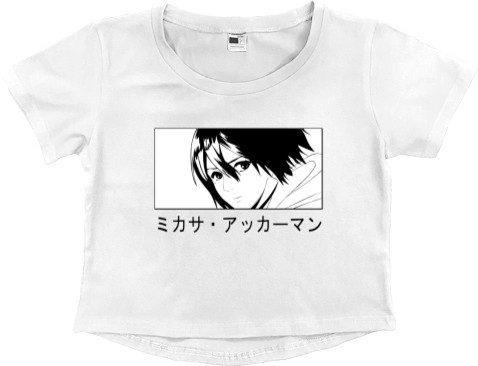 Women's Cropped Premium T-Shirt - Mikasa Attack on titan - Mfest