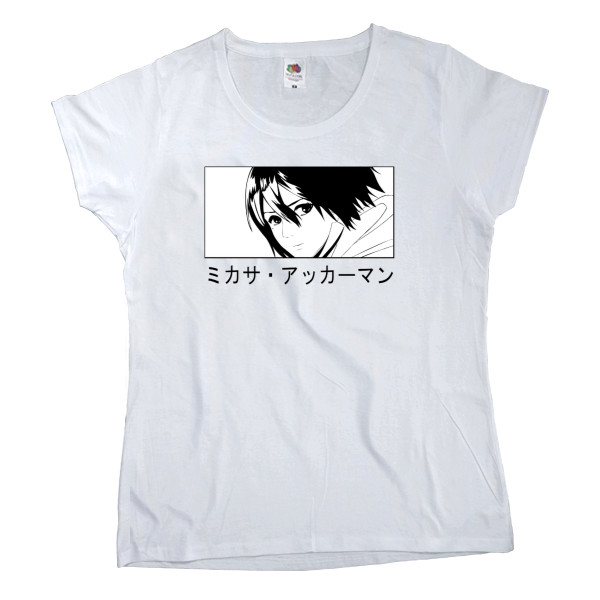 Women's T-shirt Fruit of the loom - Mikasa Attack on titan - Mfest