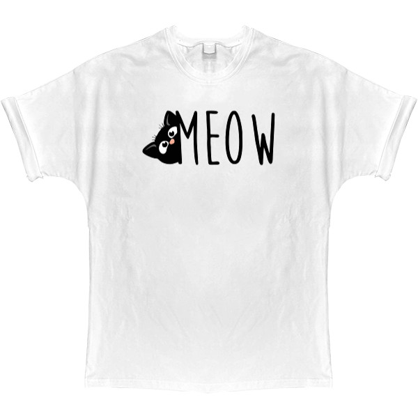 Коты и Кошки - T-shirt Oversize - MEOW - Mfest