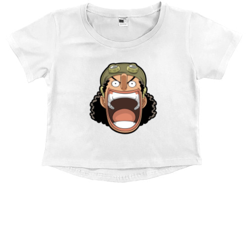 Kids' Premium Cropped T-Shirt - mentahan kepala one piece - Mfest