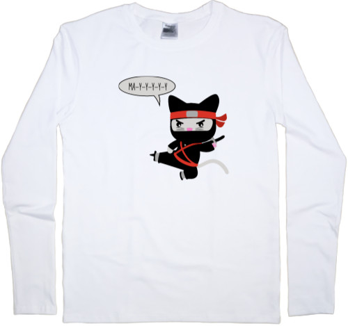 Men's Longsleeve Shirt - ninja kitten - Mfest