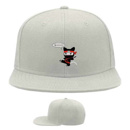 Snapback Baseball Cap - ninja kitten - Mfest