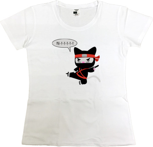 Women's Premium T-Shirt - ninja kitten - Mfest