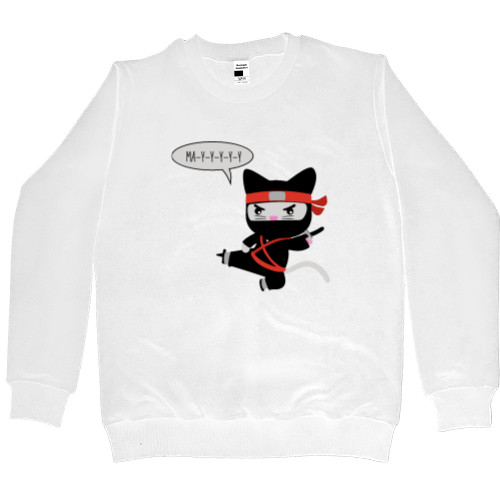 Men’s Premium Sweatshirt - ninja kitten - Mfest