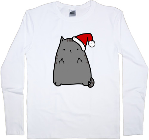 Men's Longsleeve Shirt - New Year Cat - Mfest