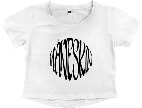 Women's Cropped Premium T-Shirt - Maneskin logo - Mfest