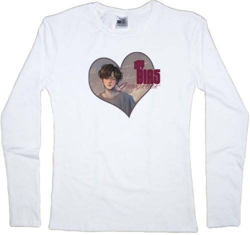 Women's Longsleeve Shirt - my bias jungkook - Mfest