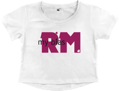 Women's Cropped Premium T-Shirt - my bias is RM - Mfest