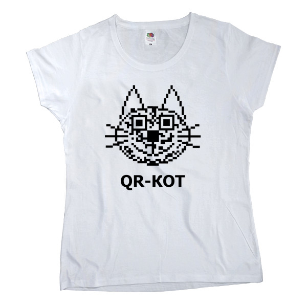 Women's T-shirt Fruit of the loom - qr cat - Mfest