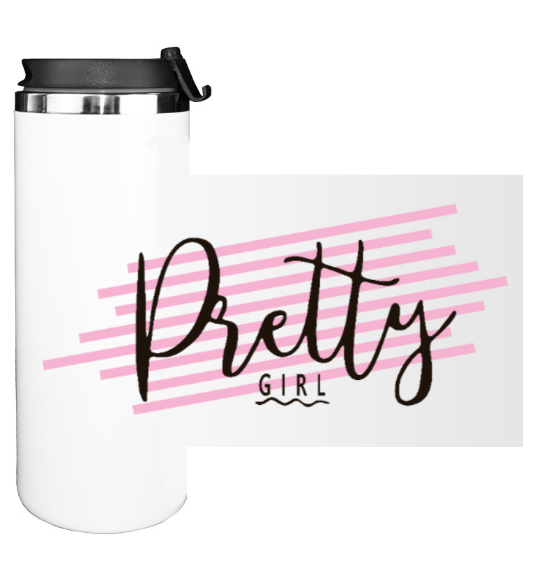 Water Bottle on Tumbler - pretty girl - Mfest