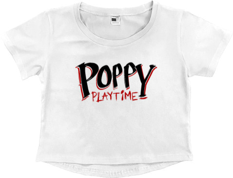 Women's Cropped Premium T-Shirt - Poppy Playtime Logo - Mfest