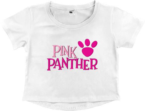 Women's Cropped Premium T-Shirt - pink panter 2 - Mfest