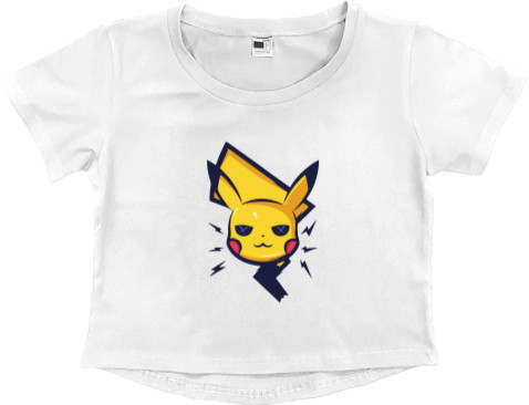 Women's Cropped Premium T-Shirt - pikachu - Mfest