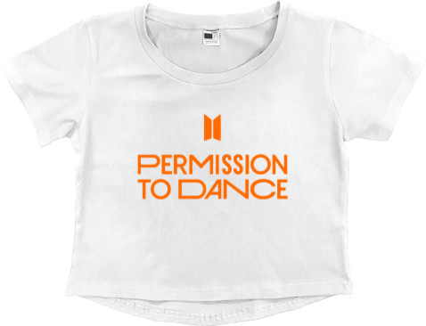 Women's Cropped Premium T-Shirt - permission to dance - Mfest