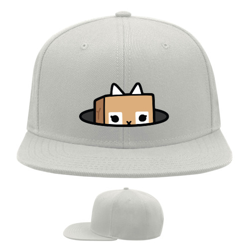 Snapback Baseball Cap - paper bag cat toca boca - Mfest