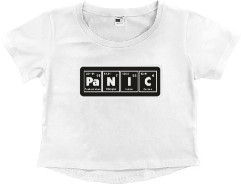 Women's Cropped Premium T-Shirt - panic - Mfest