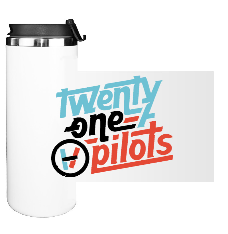 Water Bottle on Tumbler - One Pilots Logo 2 - Mfest