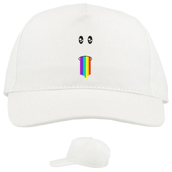 Baseball Caps - 5 panel - Rainbow Barf Face - Mfest