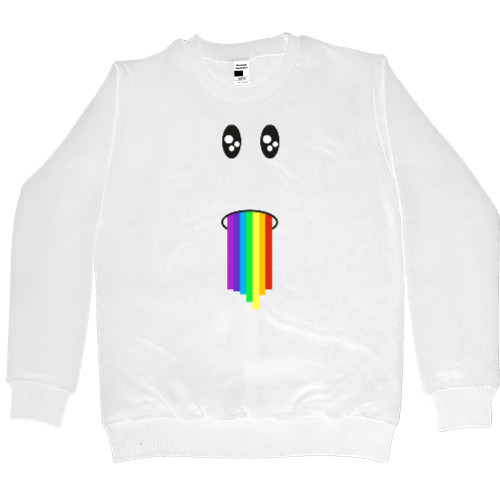 Men’s Premium Sweatshirt - Rainbow Barf Face - Mfest