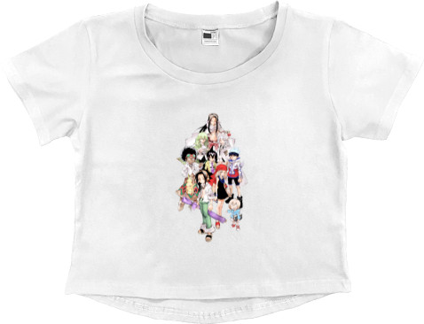 Women's Cropped Premium T-Shirt - shaman king 4 - Mfest