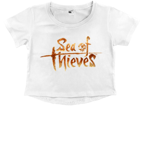 Kids' Premium Cropped T-Shirt - Sea of ​​Thieves logo - Mfest