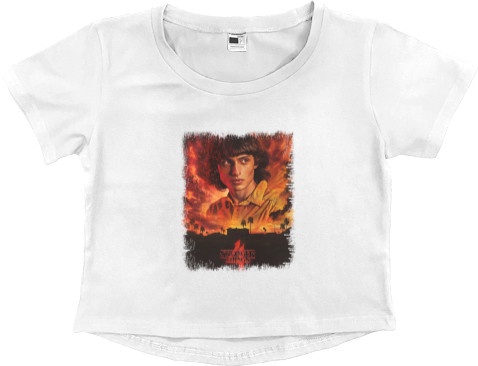 Women's Cropped Premium T-Shirt - stranger things 4 (4) - Mfest