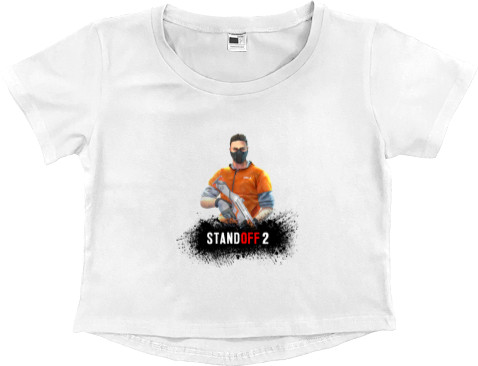 Women's Cropped Premium T-Shirt - standoff 2 - Mfest