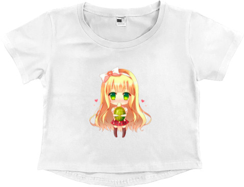 Anime - Кроп - топ Премиум Женский - chibi blonde - Mfest