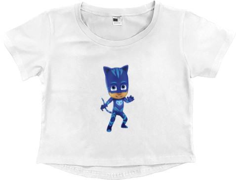 Women's Cropped Premium T-Shirt - cat boy - Mfest