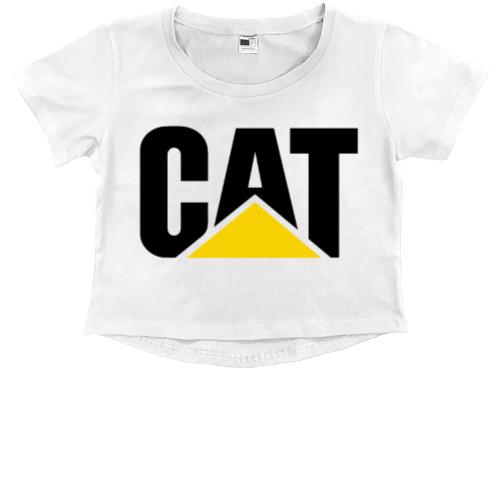 Kids' Premium Cropped T-Shirt - cat - Mfest