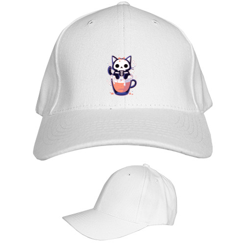 Kids' Baseball Cap 6-panel - cat halloween drink - Mfest