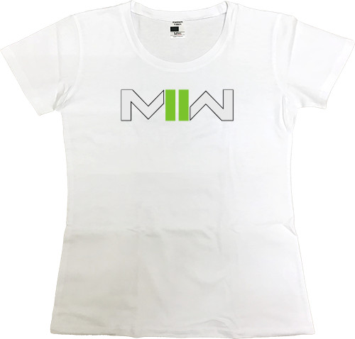 Women's Premium T-Shirt - call of duty mw2 logo - Mfest