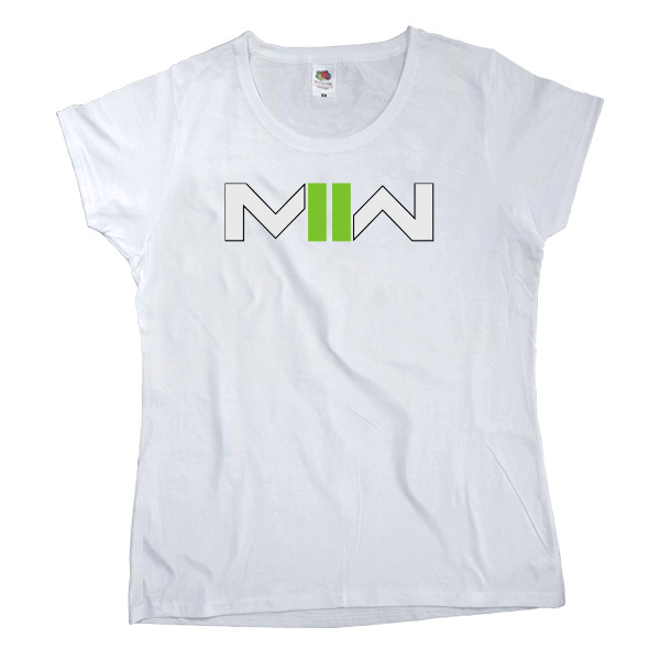 Women's T-shirt Fruit of the loom - call of duty mw2 logo - Mfest