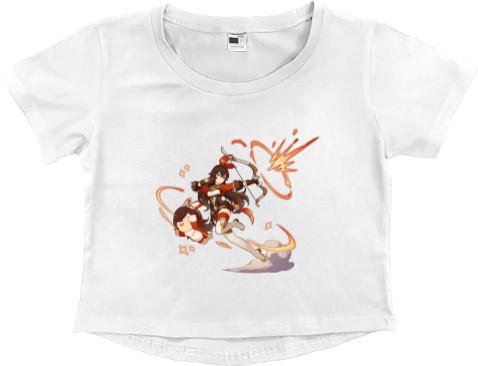 Women's Cropped Premium T-Shirt - Amber - Mfest