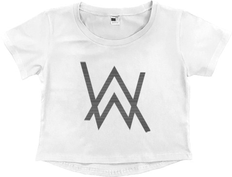 Women's Cropped Premium T-Shirt - Alan Walker Logo 2 - Mfest