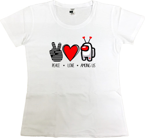 Women's Premium T-Shirt - among us love - Mfest